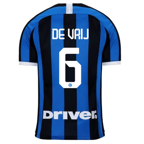 Replicas Camiseta Inter NO.6 De Vrij 1ª 2019/20 Azul